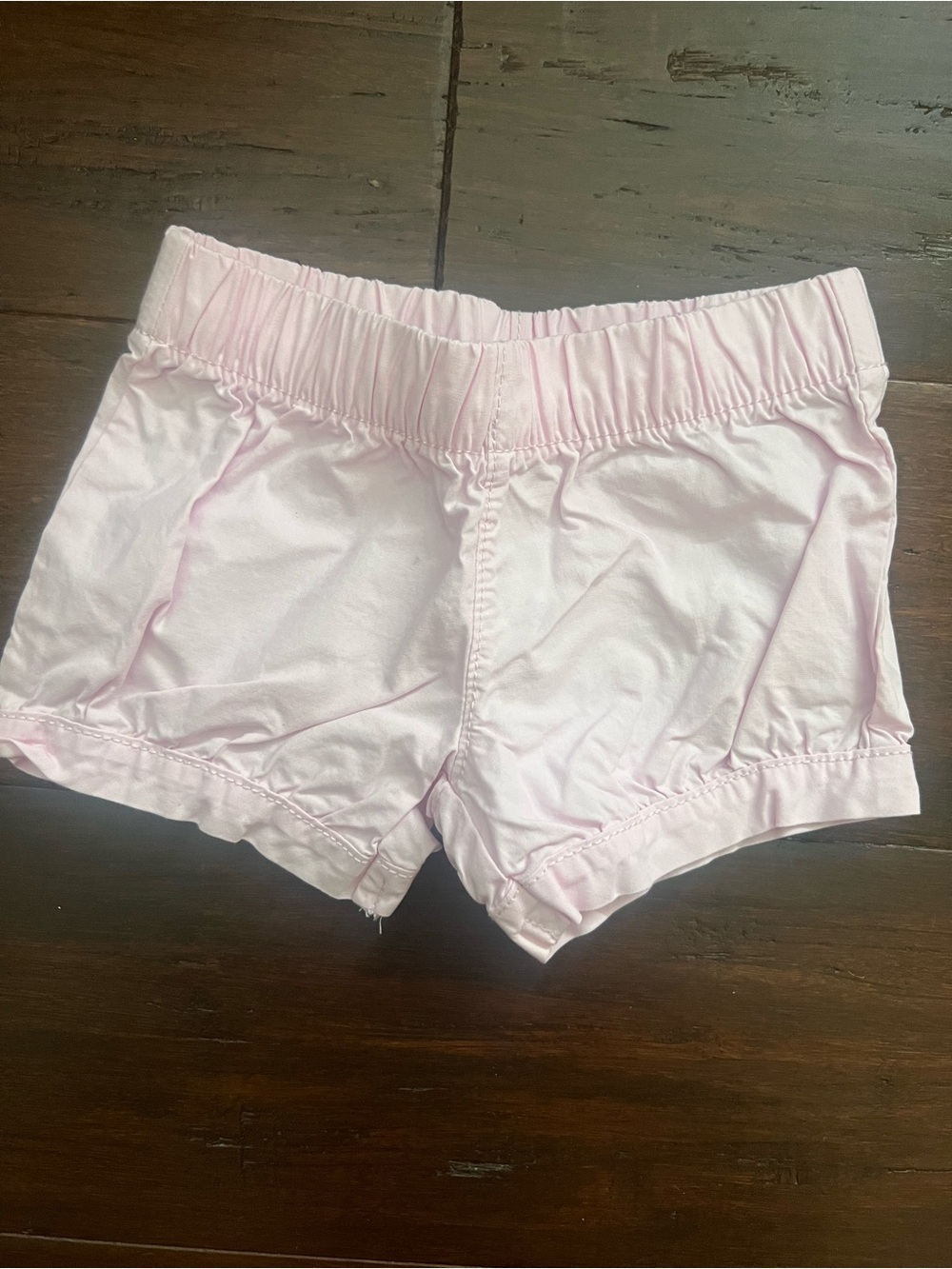 Baby Light Pink Elastic-Waist Athletic Shorts
